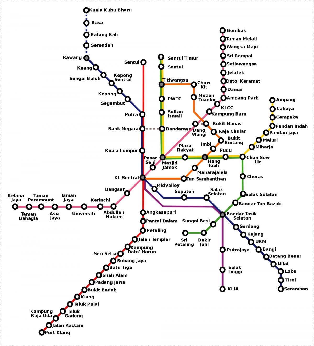 malesia metro kartta