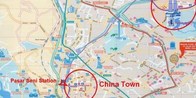 Chinatown kohteessa kuala lumpur kartta