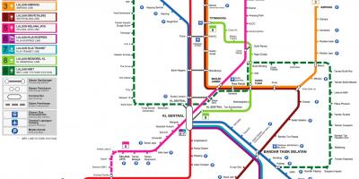 Malesia juna-asema kartta