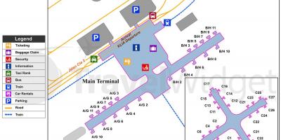 Kuala lumpur lentoaseman pääterminaalin kartta