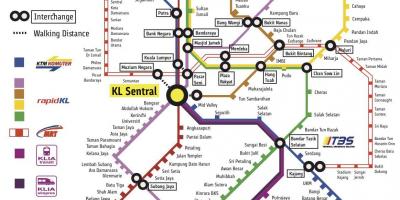 Kuala lumpur liikenteen kartta