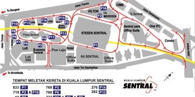 Kuala lumpur Sentral-asemalta kartta
