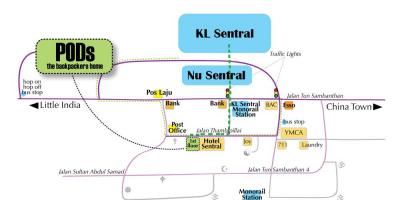 Kuala lumpur linja-autoasema kartta