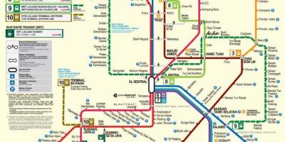 Klang valley rail transit kartta
