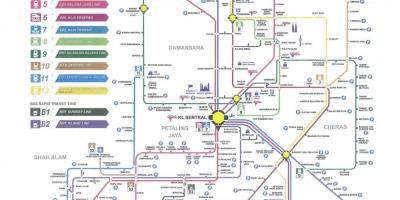 Kuala lumpur rail transit kartta