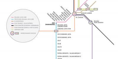 Ampang park lrt-asemalta kartta