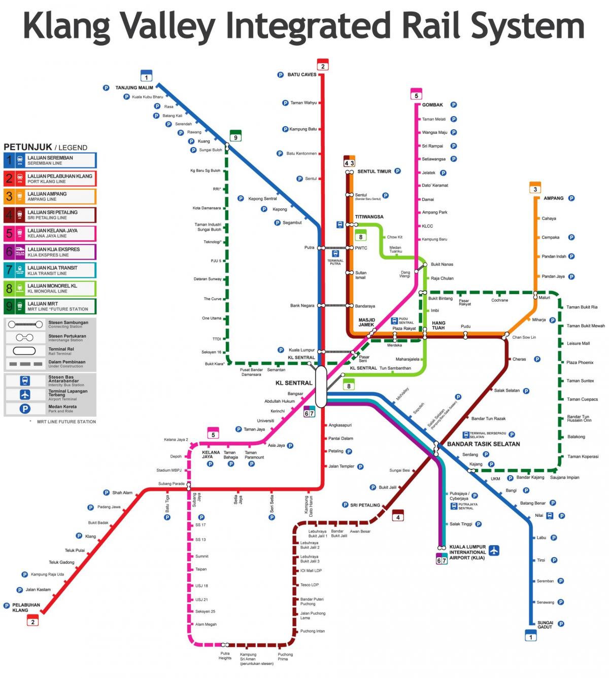 malesia juna-asema kartta