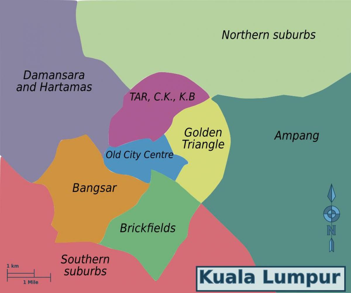 kuala lumpur district kartta