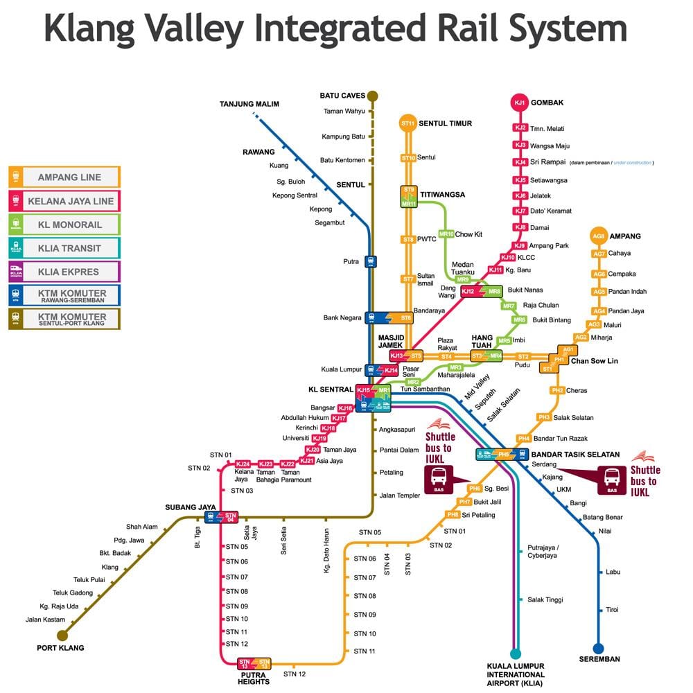kuala lumpurin rautatieasemalta kartta