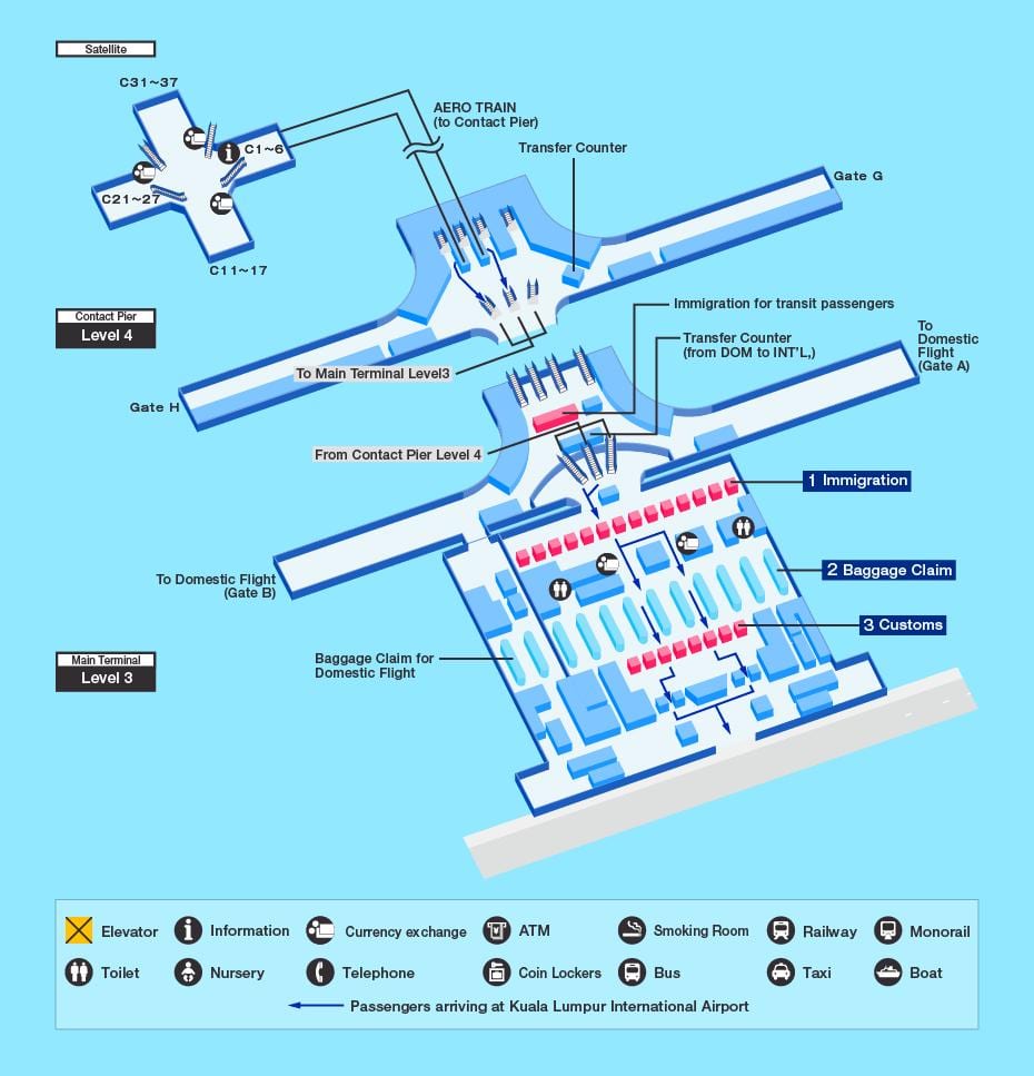 klia terminaali kartta