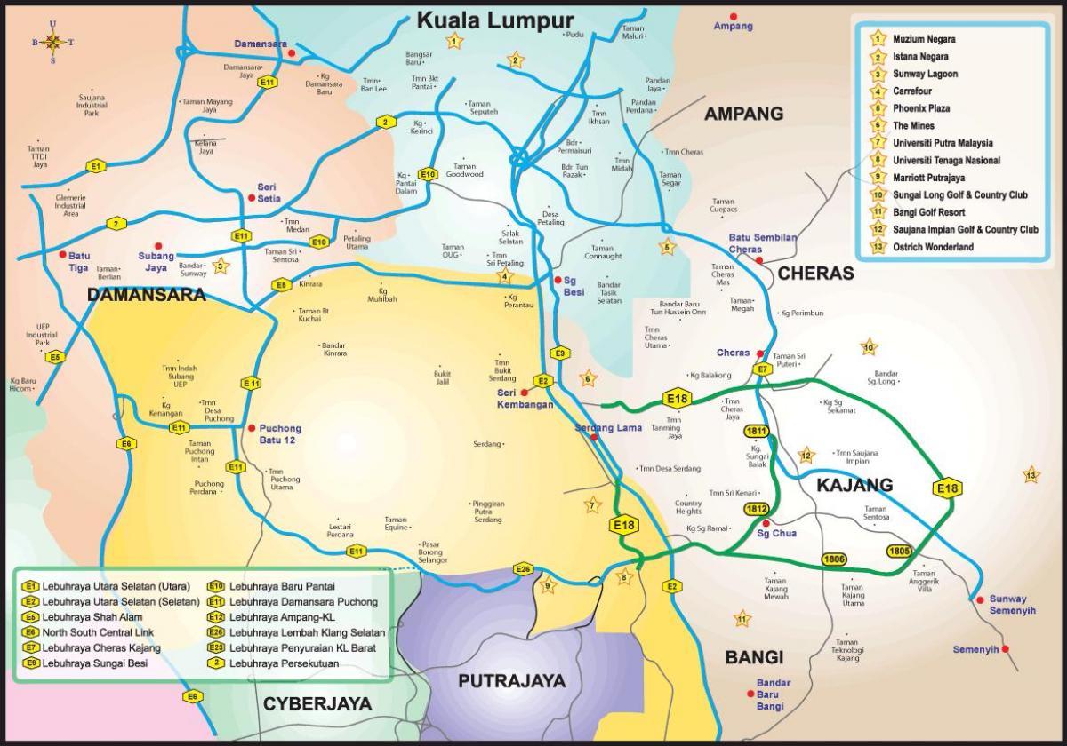 Kuala lumpur street map - Kl street map (Malesia)