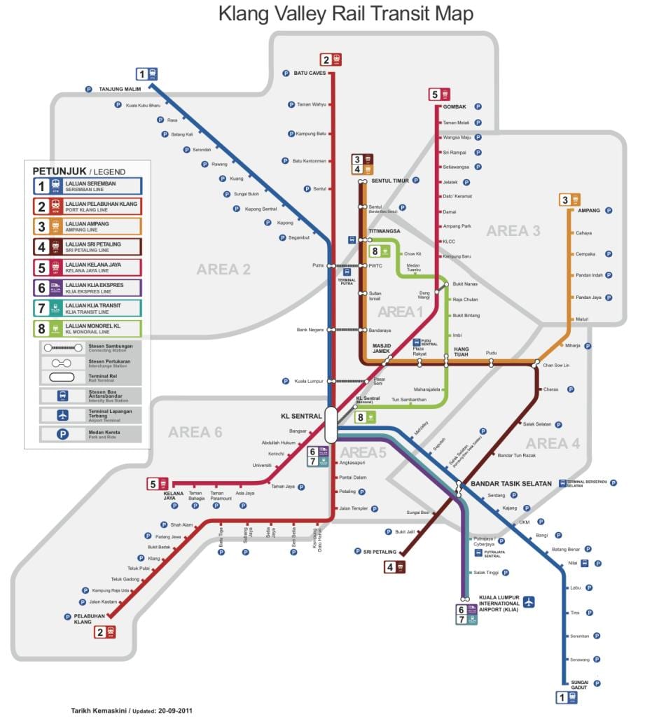 Kartta kuala lumpur lentokenttä juna