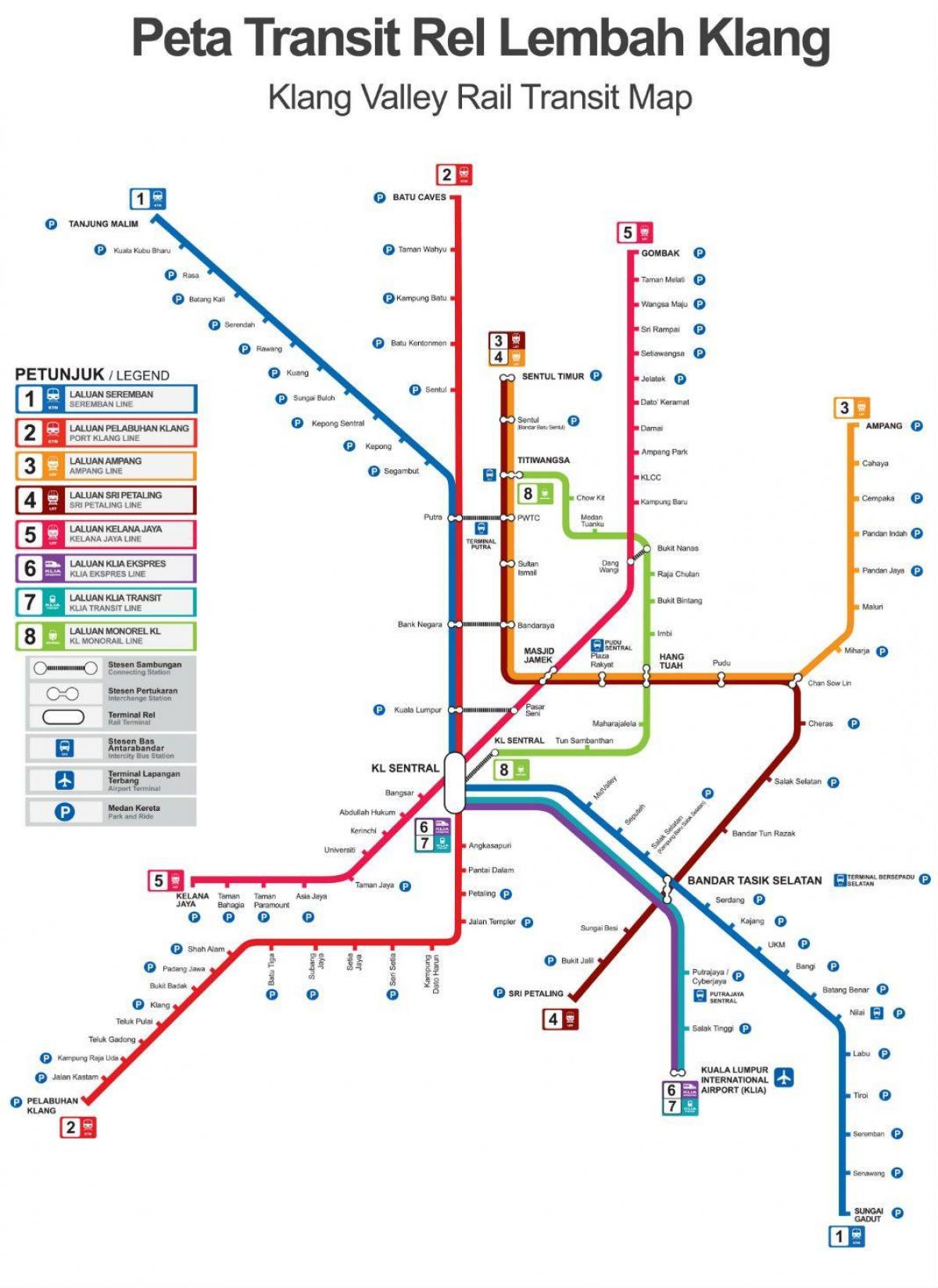 juna reittikartta malesia