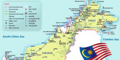 Lentokentät malesia kartta